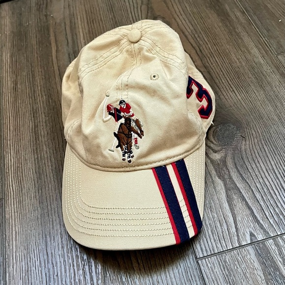 U.S. Polo Assn. Cream Cap with Red Embroidery - Picture 9 of 9